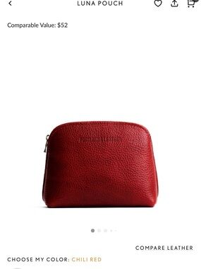 Portland Leather CLASSIC Luna Pouch - Chili Red